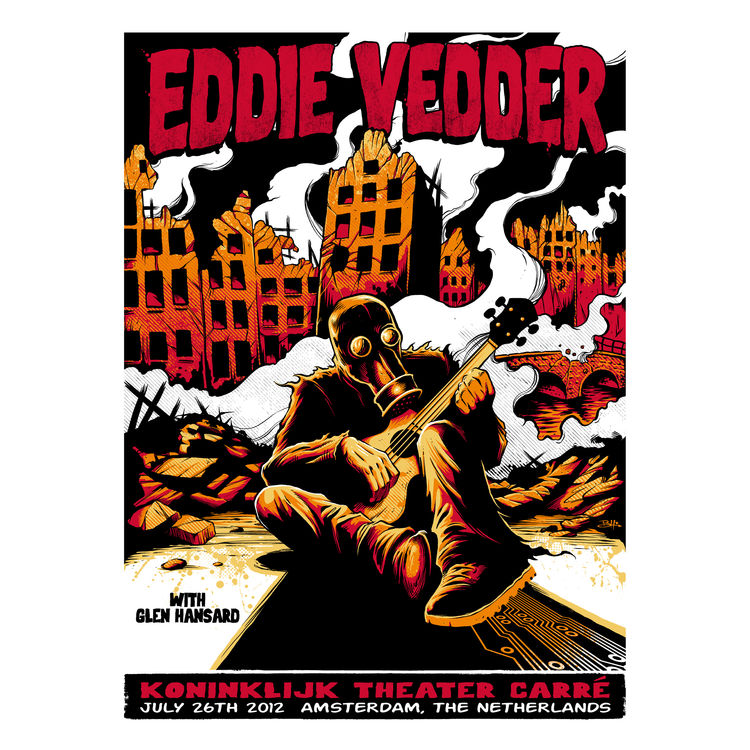 Eddie Vedder - Amsterdam 2012 Tour by Brandon Heart