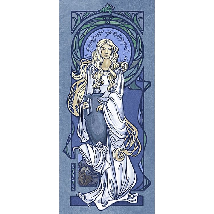 White Lady Nouveau by Karen Hallion