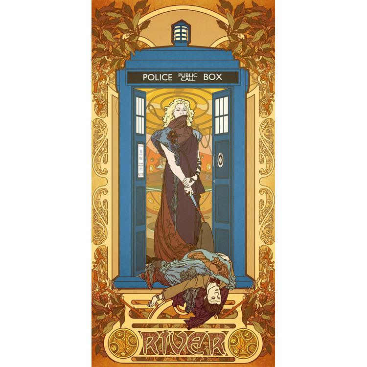 River Song - By Way of Alphonse Mucha by Bill Mudron