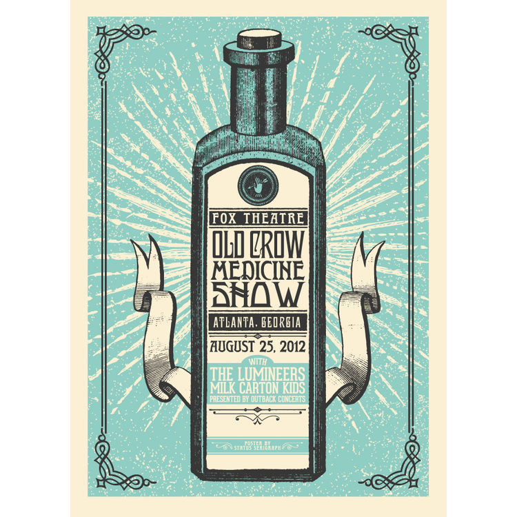 Old Crow Medicine Show - Atlanta GA 2012 by Status Serigraph (Justin Helton)