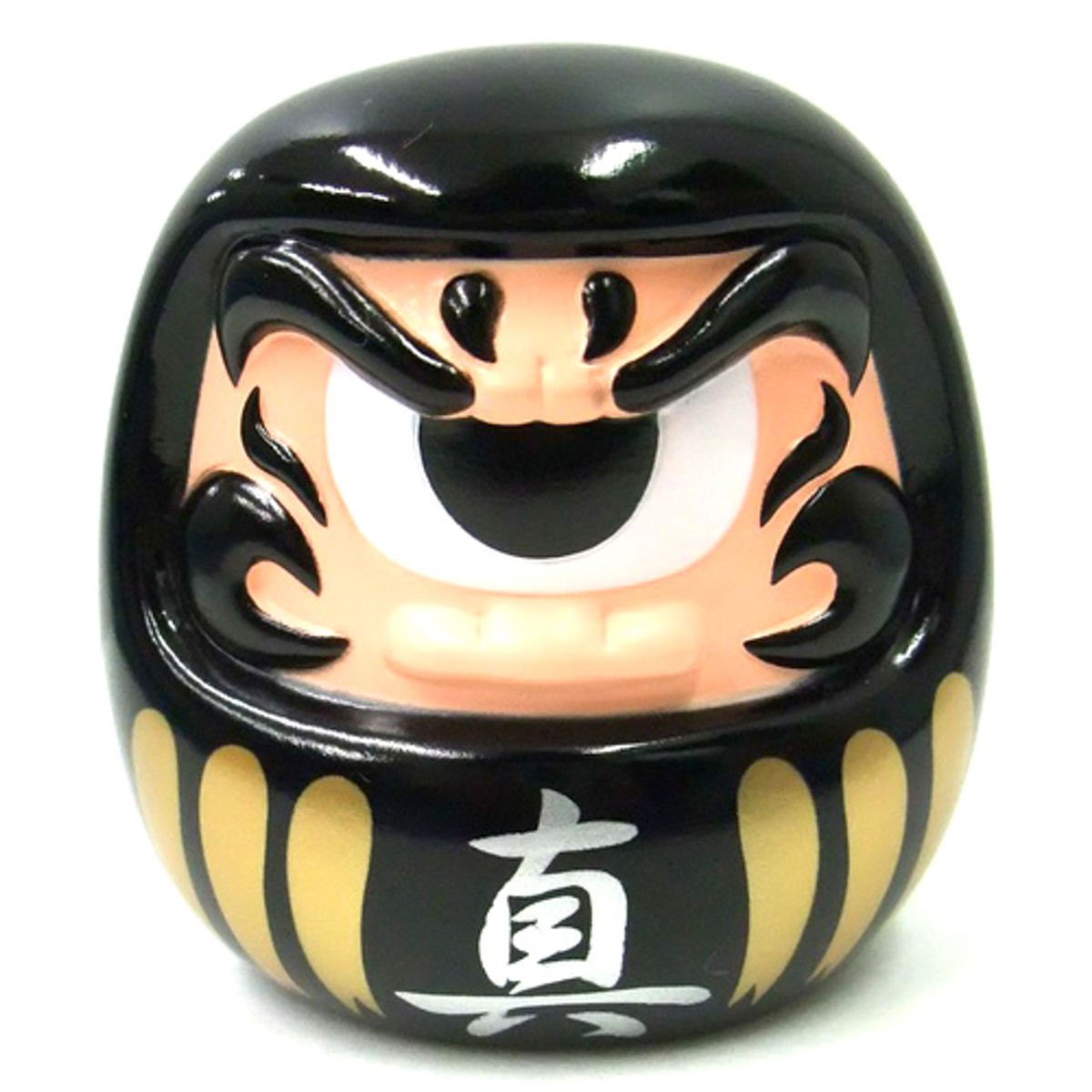 Fortune Daruma - Black/Gold/White