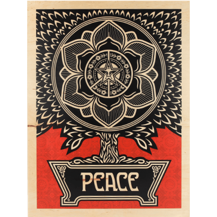 Peace Tree (Wood) by Obey Giant (Shepard Fairey)