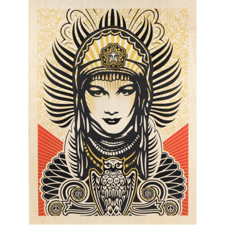 Peace Goddess (Wood) by Obey Giant (Shepard Fairey)