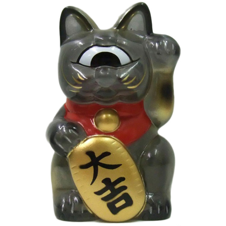 Mini Fortune Cat - Clear Smoke by Real X Head (Mori Katsura)