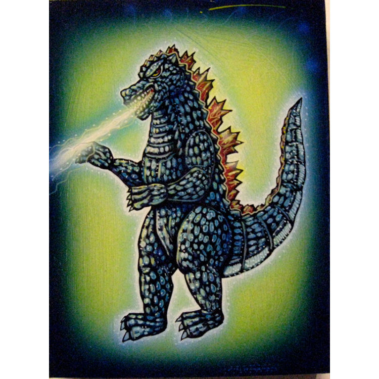 Buru Gojira (Blue Godzilla) by Joel Nakamura