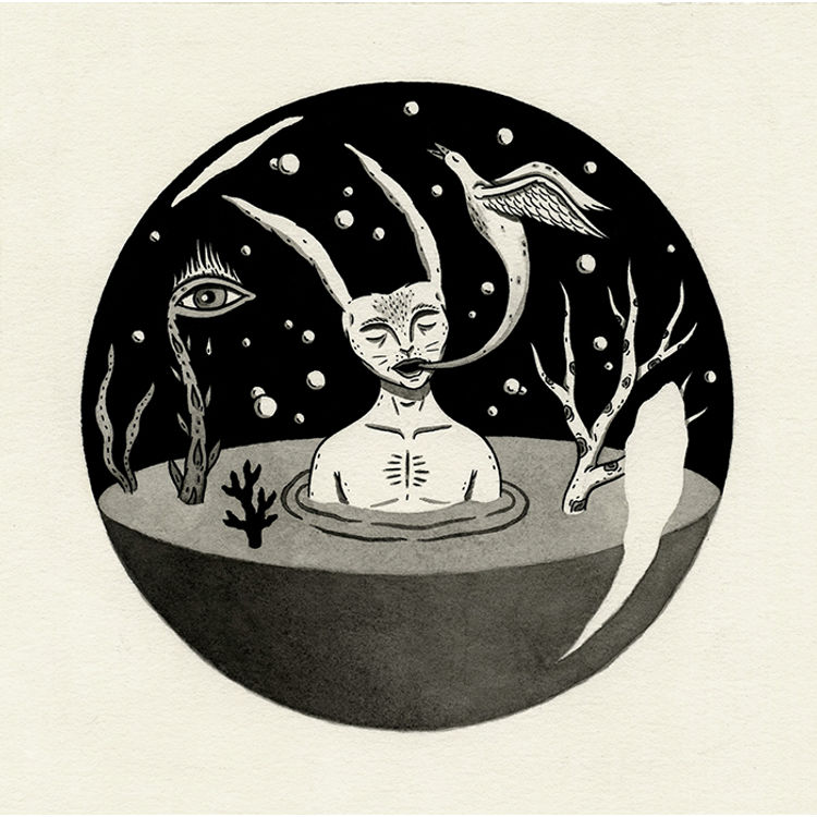 Water Orb with Rabbit by Jon MacNair