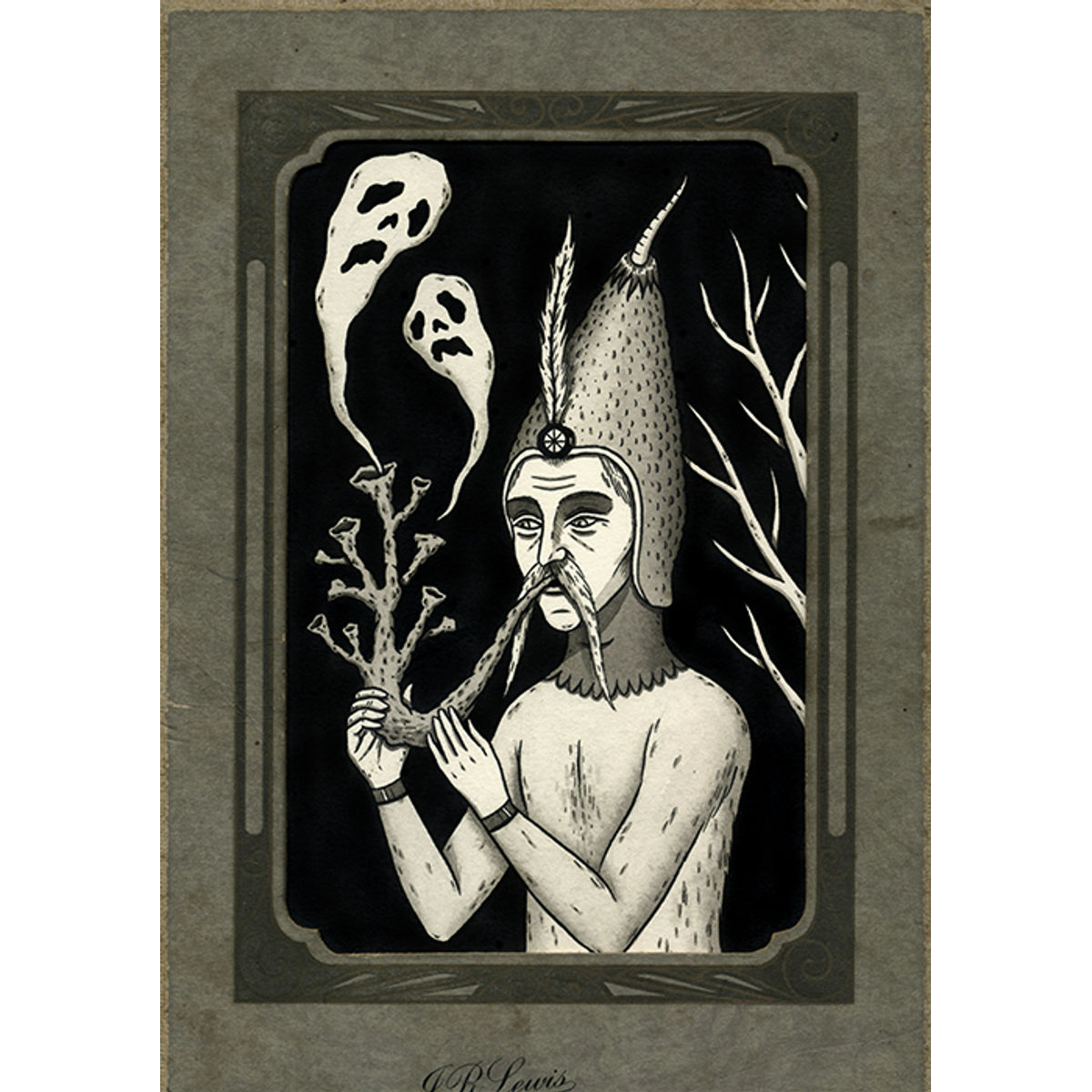 Man with Ghost Pipe