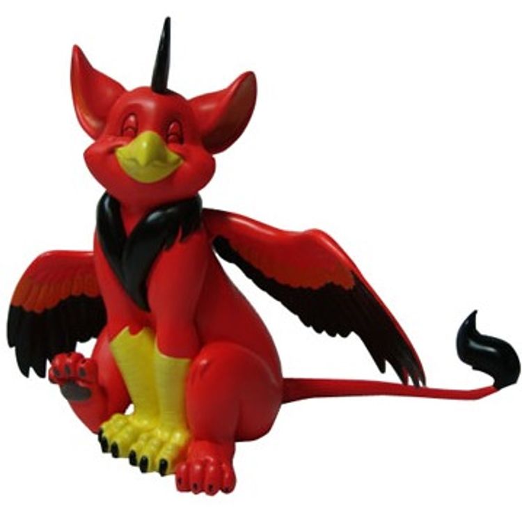 The Purring Gryphon (Red) by FeatherOfLead