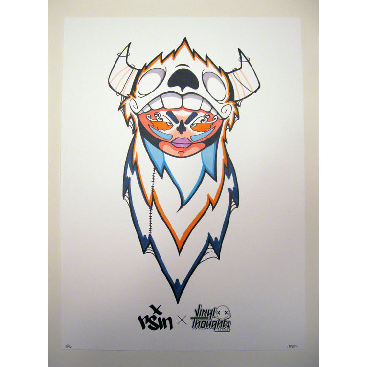 RSIN – Hand Inked Screen Print #3 by Rsinart