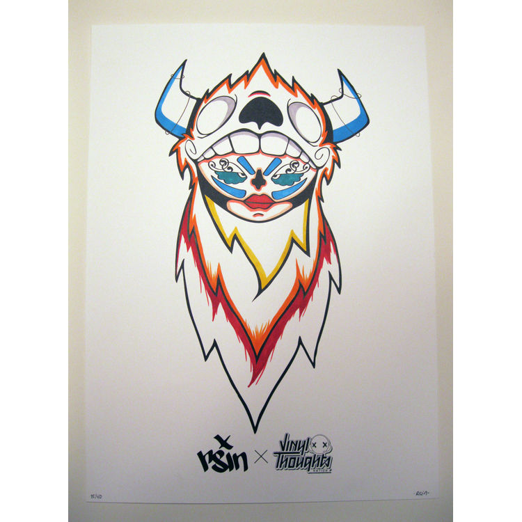 RSIN – Hand Inked Screen Print #15 by Rsinart