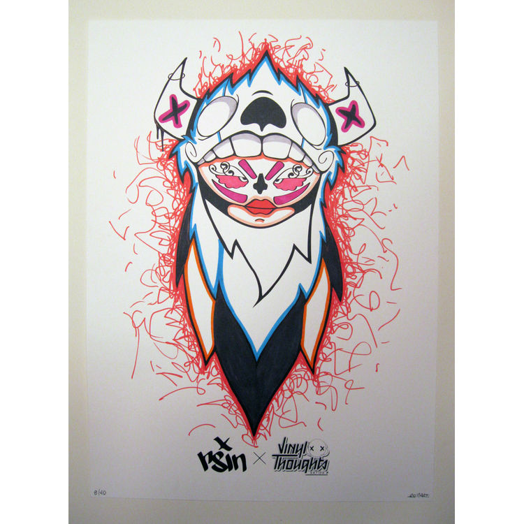 RSIN – Hand Inked Screen Print #8 by Rsinart