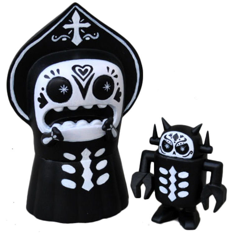 Skelepope and Skelebot by Kat Brunnegraff