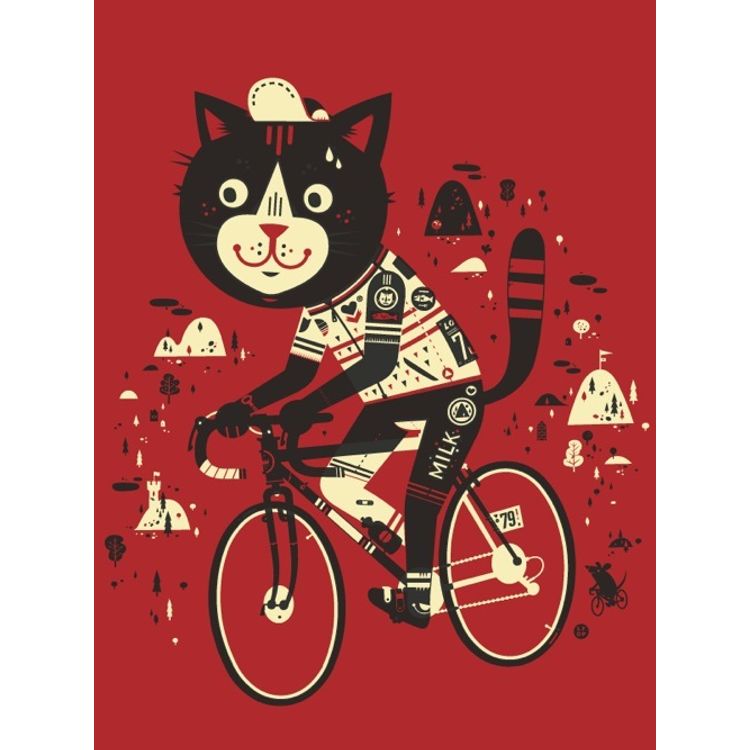 Cycle Cat by The Little Friends of Printmaking