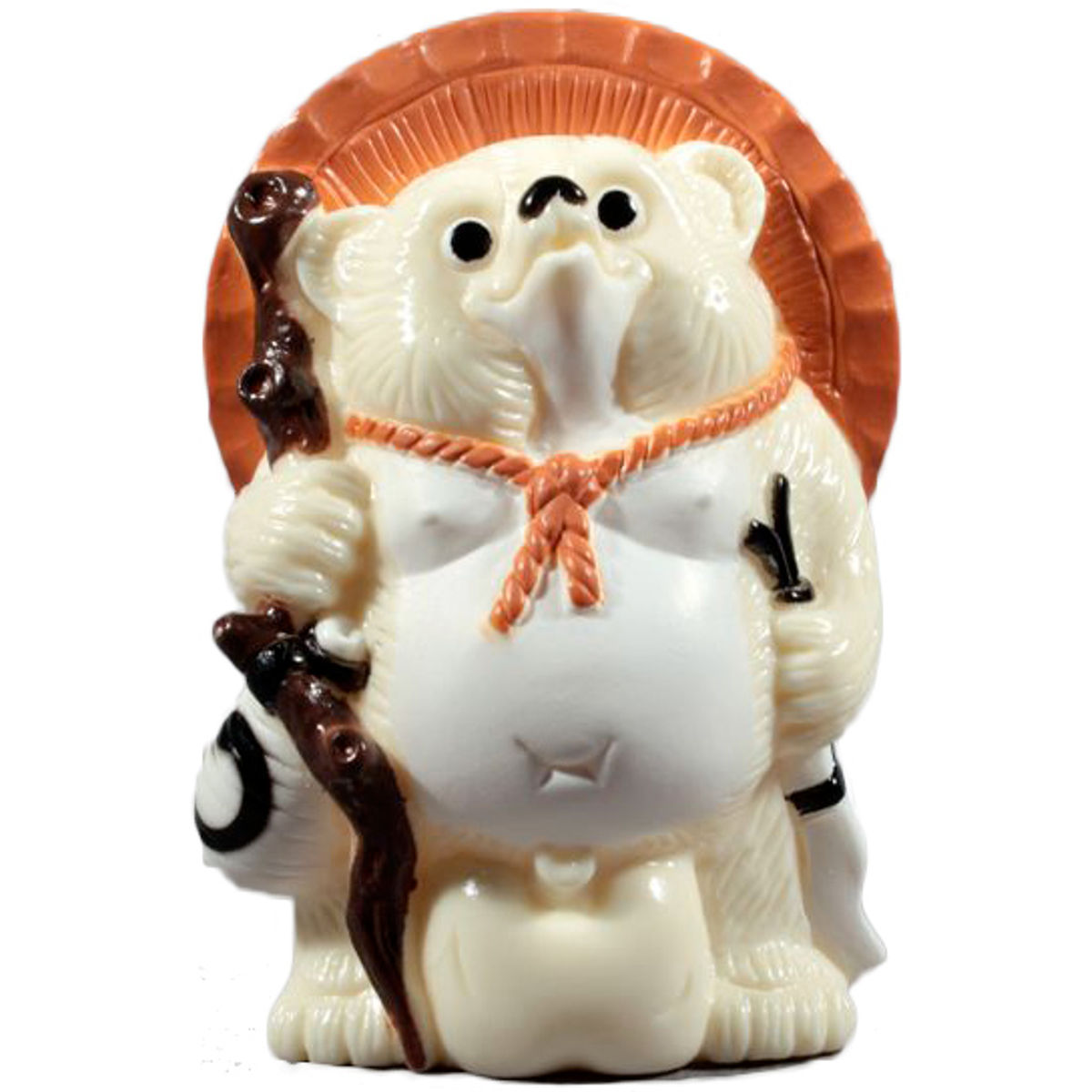 Mini Tanuki - Ivory and White