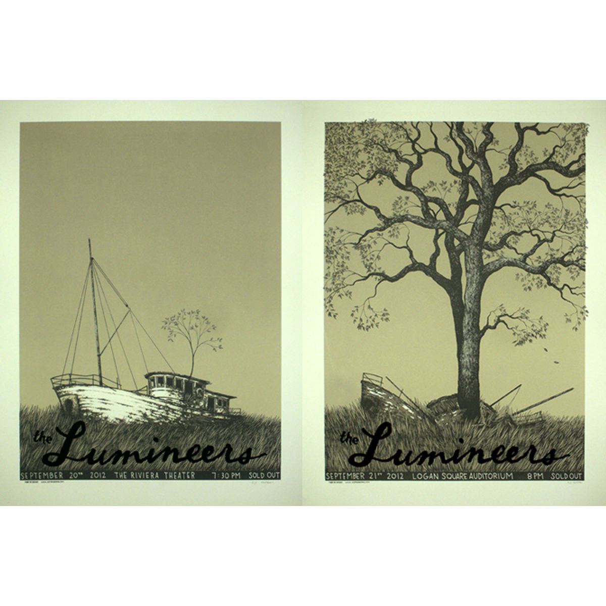 The Lumineers - Chicago IL, 2012 (Diptych)