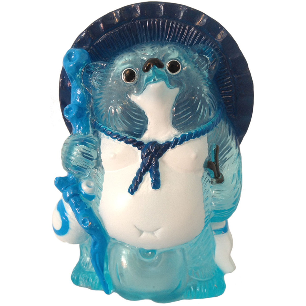 Mini Tanuki - Clear Blue