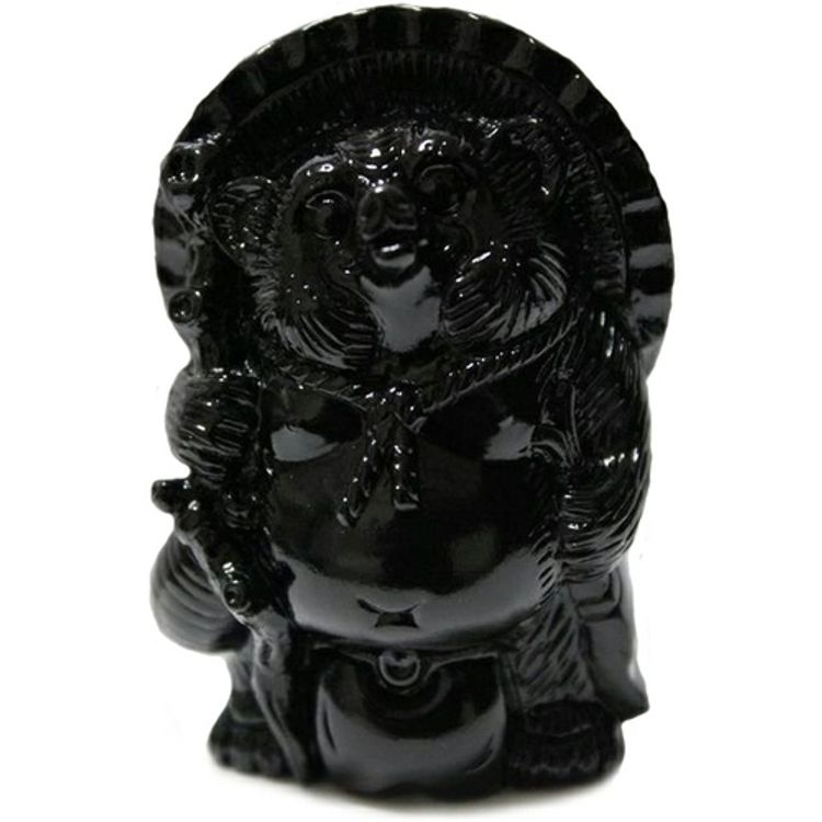 Mini Tanuki - Unpainted Black by Real X Head (Mori Katsura)