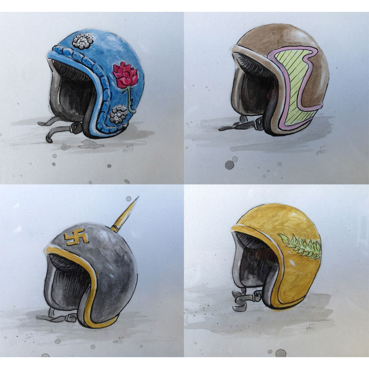 Death Race Helmets by Barry Blankenship