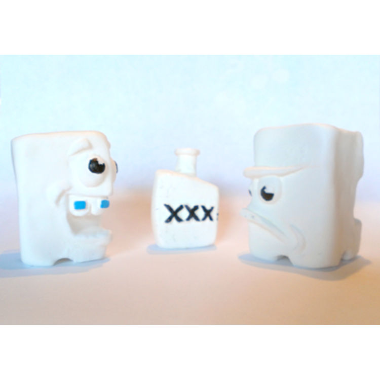Bipolar Molar White Hand Painted edition by Nick Bane