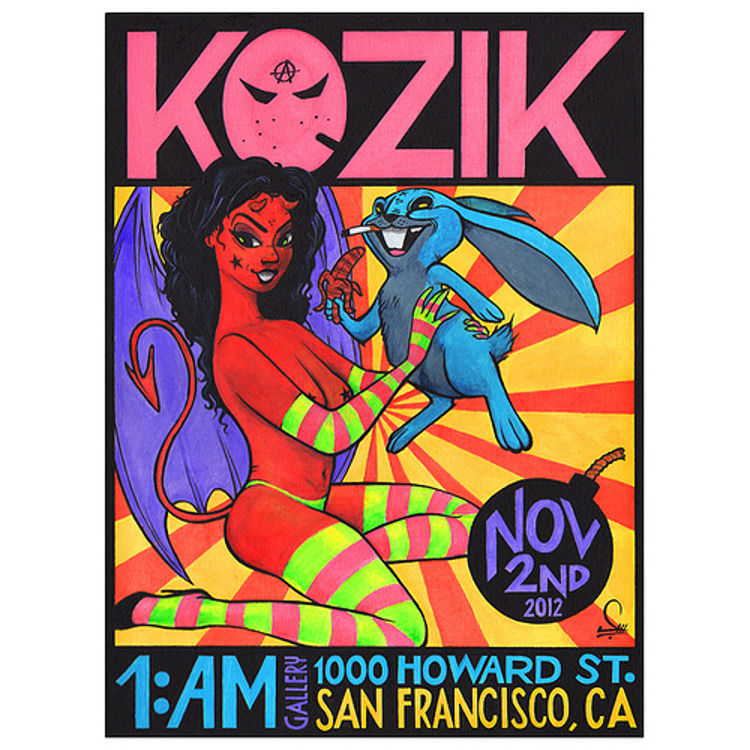 Original Kozik Show Poster by Sergio Mancini