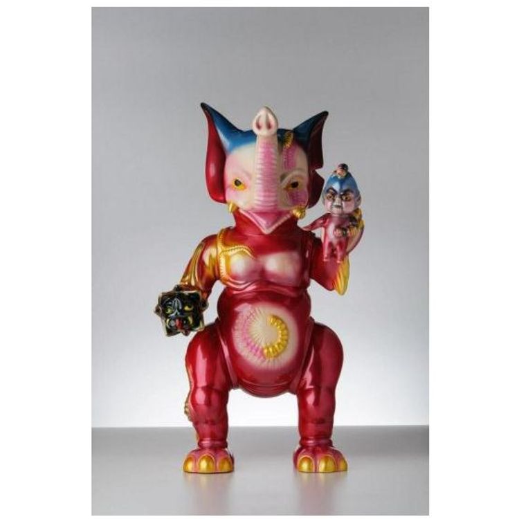 Boss Carrion - Lifesize Red Boss (Red/Pink Colorway) by Paul Kaiju