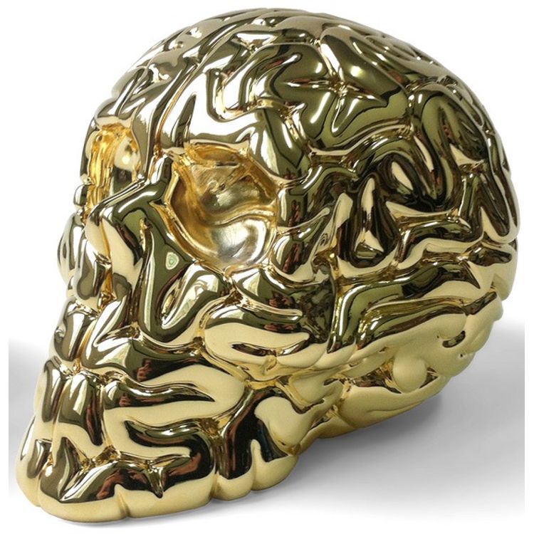 Gold Plated (24k) Skullbrain by Emilio Garcia
