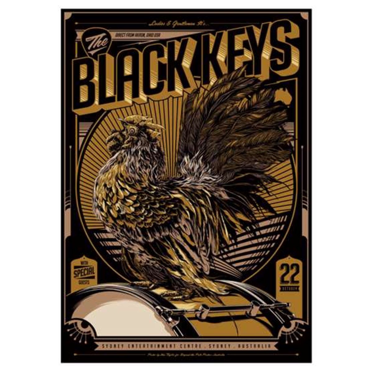 The Black Keys - Sydney, Australia, 2012 (Rooster Variant)