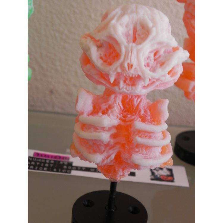 Misfortune Cat Skeleton - White/Orange by Scott Wilkowski
