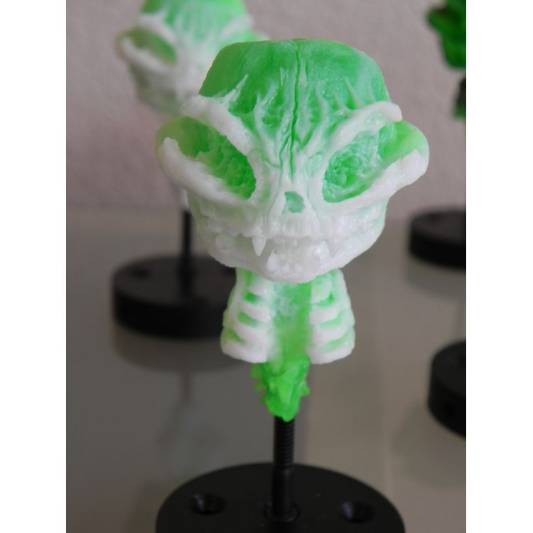 Budcat Skeleton - White/Green by Scott Wilkowski