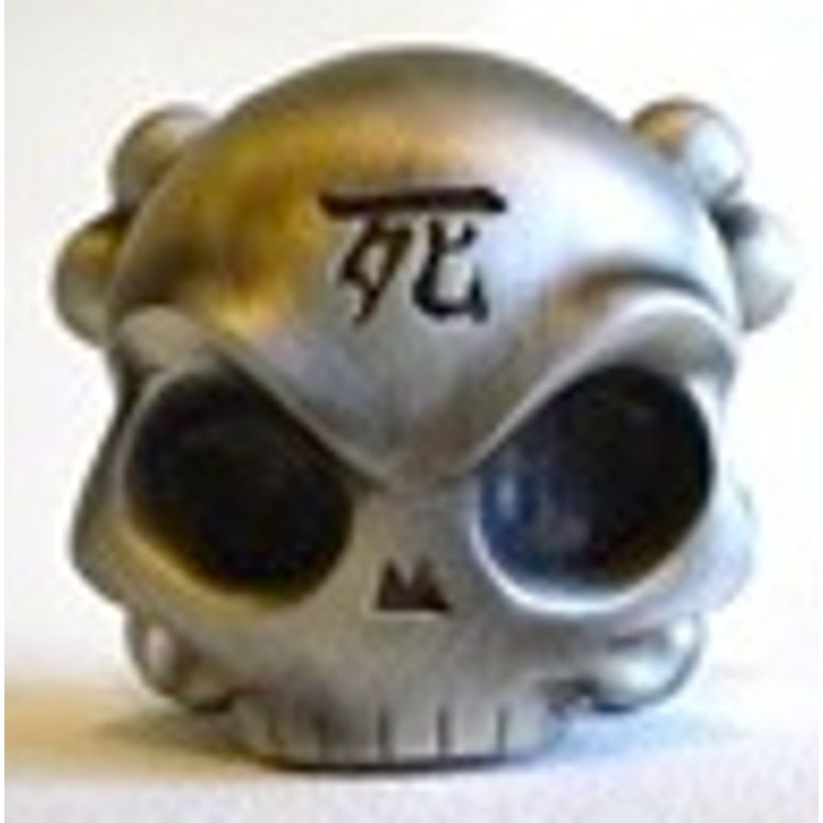 Antique Silver Skullhead #1 by Huck Gee