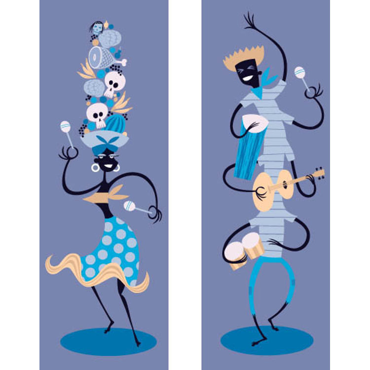 Calypso Wall Hanging #1 & #2 by Shag (Josh Agle)