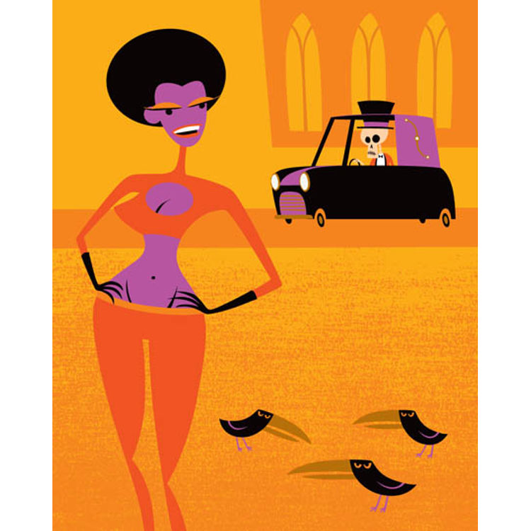 U is for Undertaker by Shag (Josh Agle)