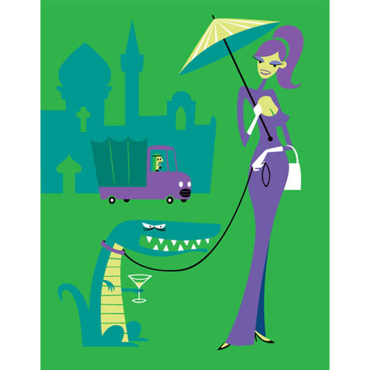 A is for Alligator by Shag (Josh Agle)