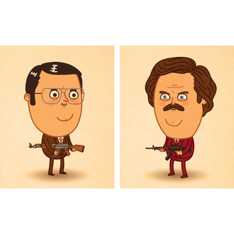 AK-47 & M16 (Set) by Mike Mitchell