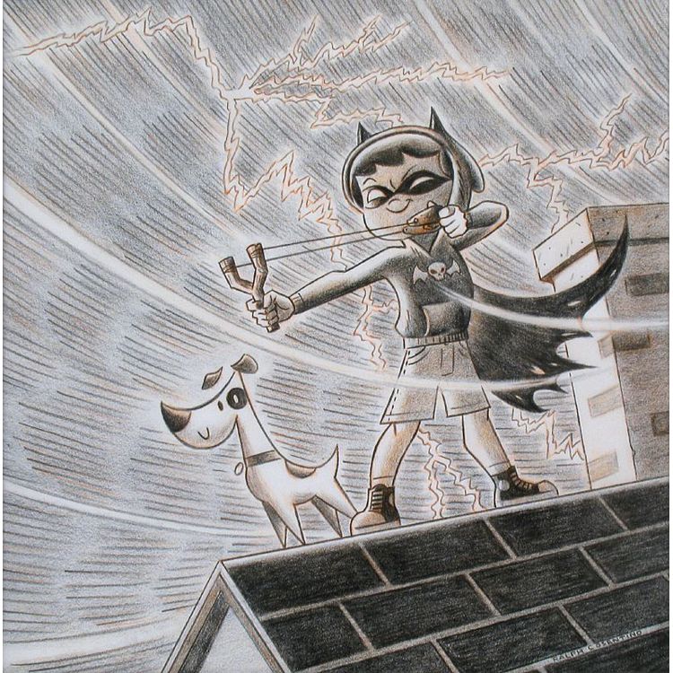 The Phantom Skull & Elwood by Ralph Cosentino