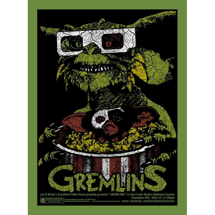 There’s a Mogwai in my Popcorn (Light Green) by QFSChris (Chris Garofalo)