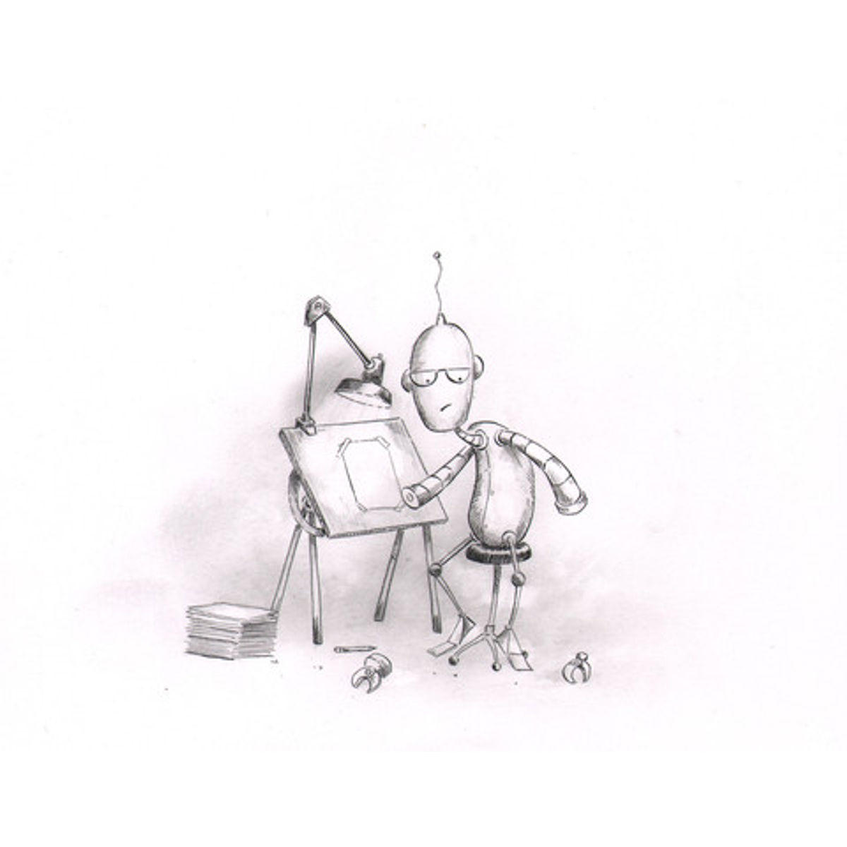 Dave Was Going To Draw 100 Robots. Before He Could Start His Hands Fell Off