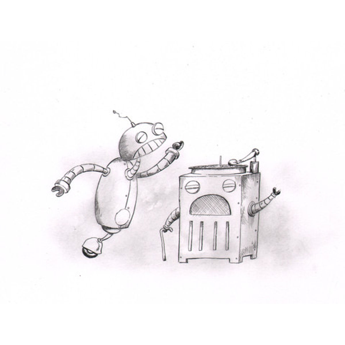 Listening to my grammaphone