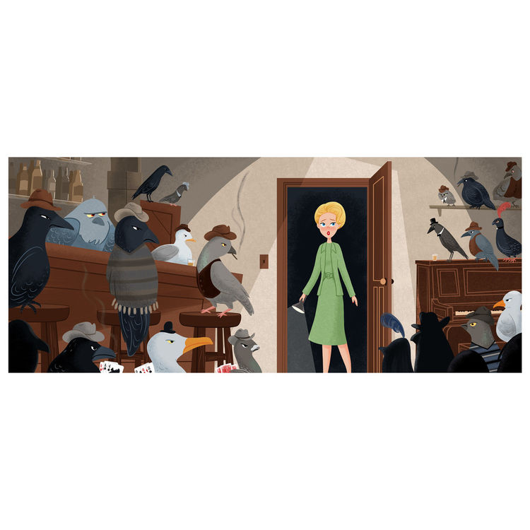 Bar Fighting Birds by Eren Unten