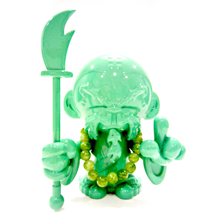 MONKEY KUNG FU MASTER - SHAOLIN SAVINGS BANK (GREEN) by Hyperactive Monkey (Jerome Lu)