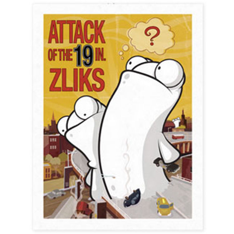 Attack of the 19" Zliks Poster by Andrew Bell