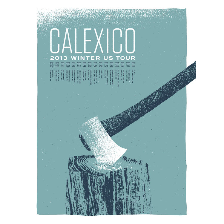 Calexico - Winter US Tour 2013 by Cast Iron Design