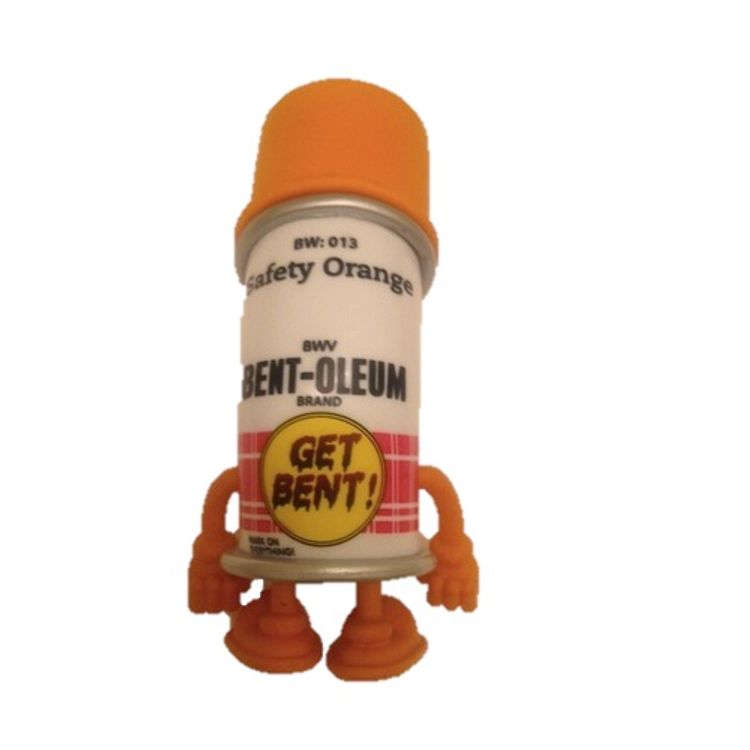 Racked Get Bent Safety Orange Spray Can by Marka27