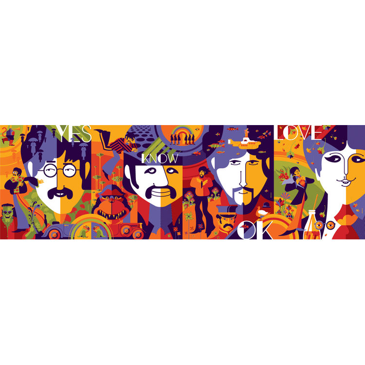 John, Paul, George and Ringo by Tom Whalen