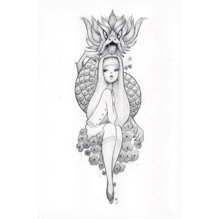Fire Dragon (pencil) by Anarkitty
