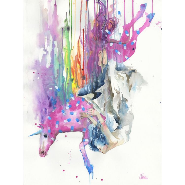 Falling Caused by Unicorn by Lora Zombie