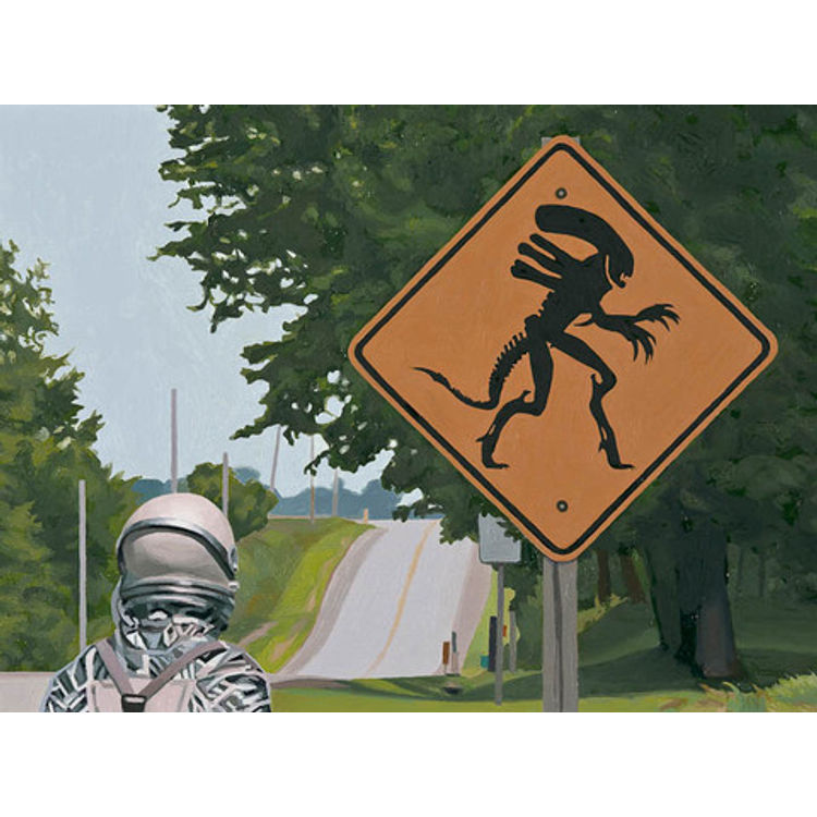 Alien Crossing - Print by Scott Listfield