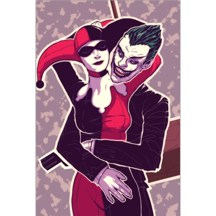 Harley Quinn and the Joker by Ron Guyatt