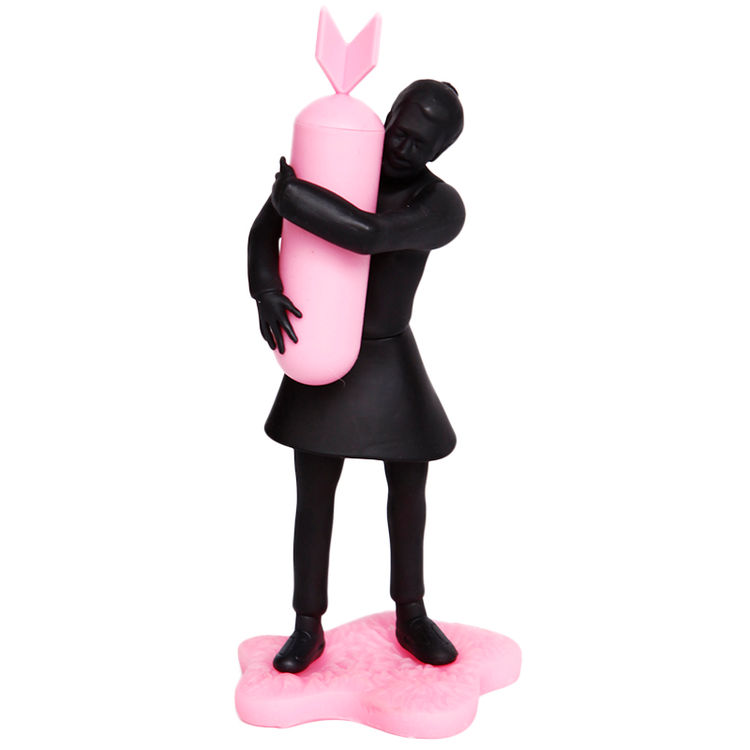 Bomb Hugger - Black/Pink by Apologies to Banksy