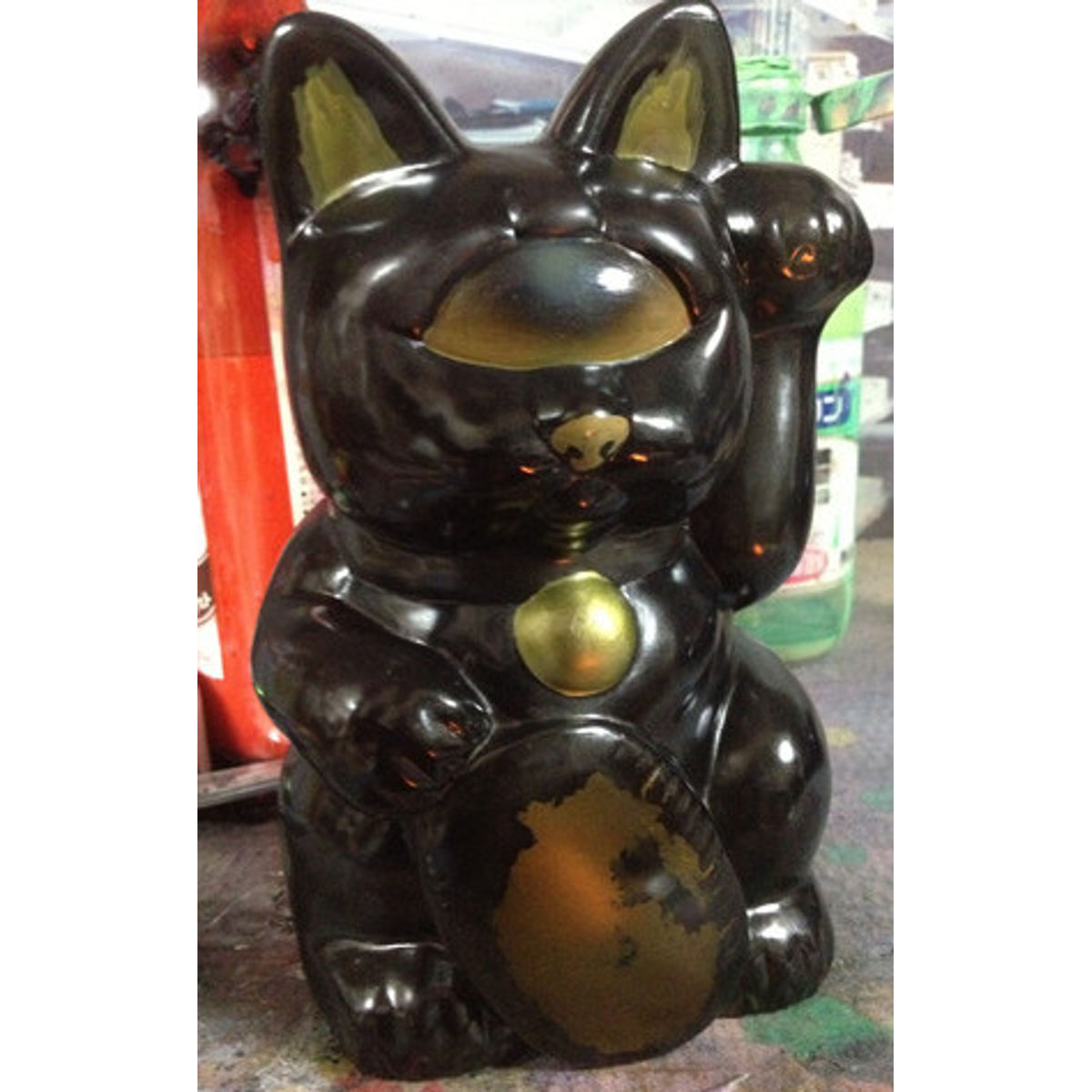 Grody Fortune Cat - clear smoke grey/fushcia